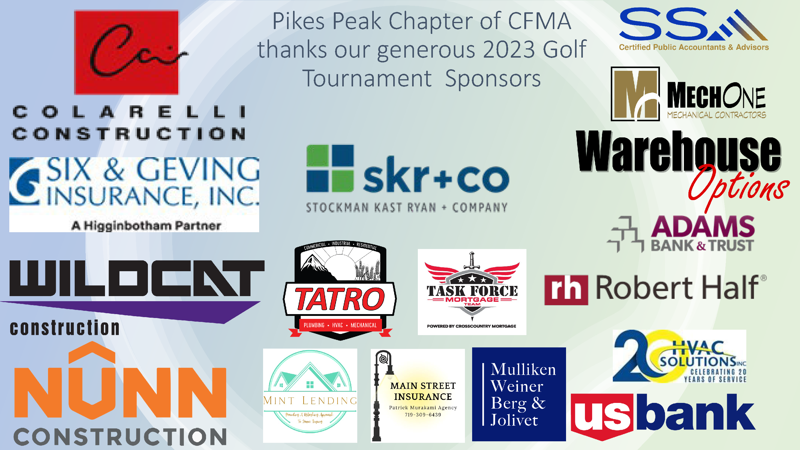 Golf Tournament Construction Financial Management Association